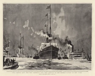The Coming Race for the America Cup, the Arrival of Sir Thomas Lipton at New York